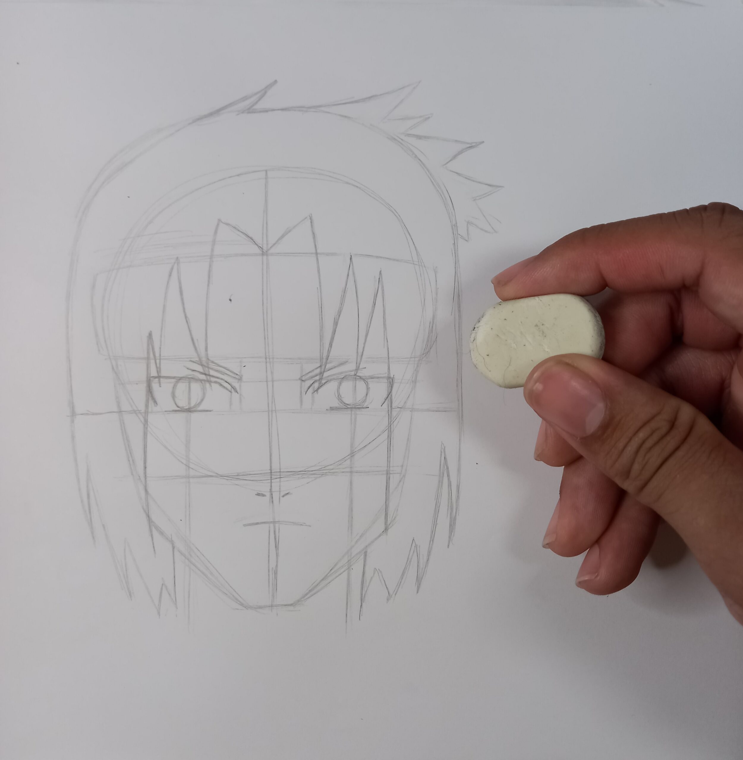 Aprenda a desenhar o Sasuke em 20 passos muito simples e fácil