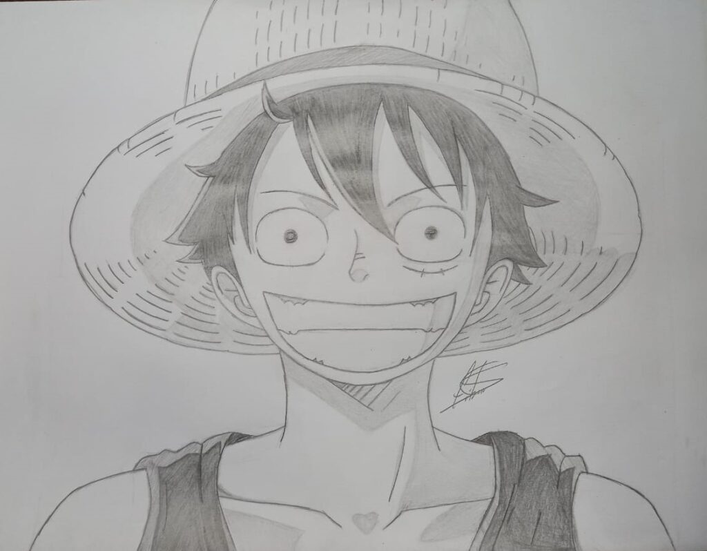 Como desenhar o Luffy