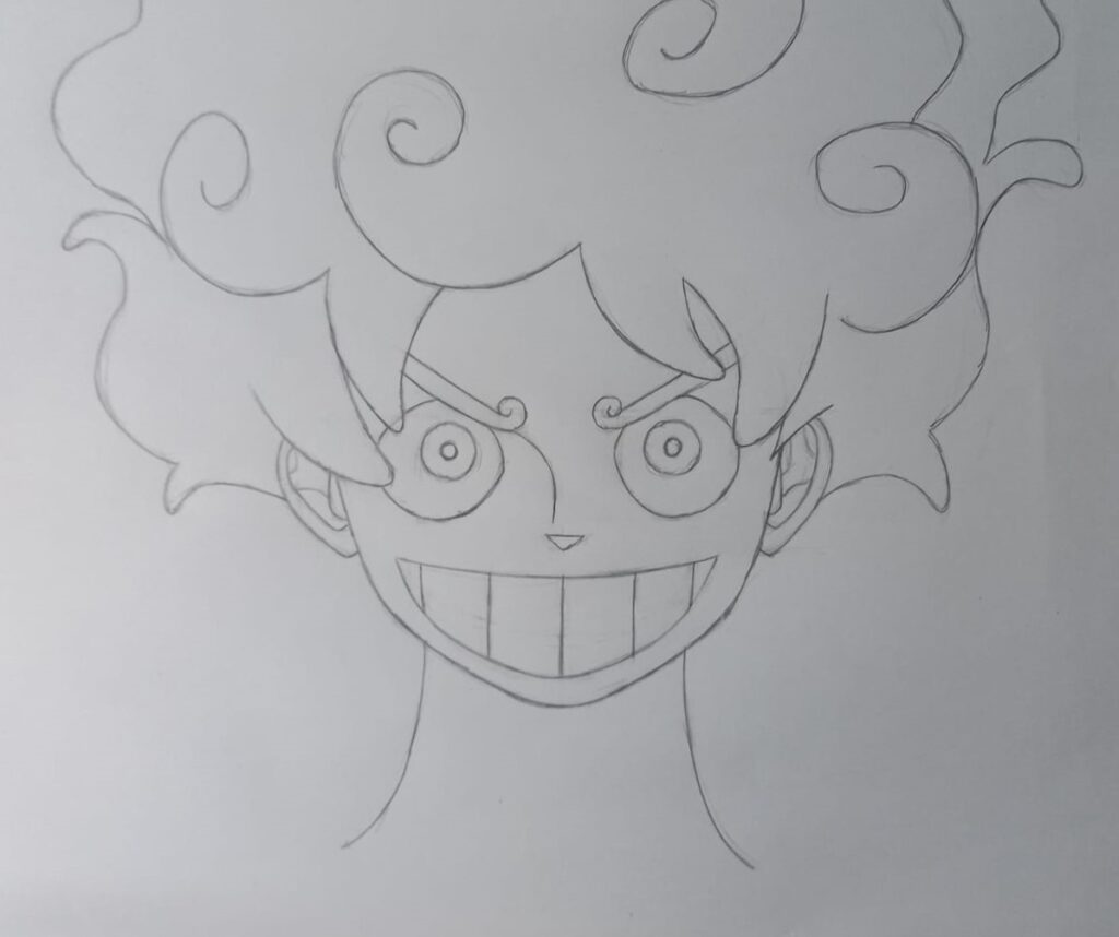 Como desenhar o Luffy Gear 5 - Desenhando Fácil