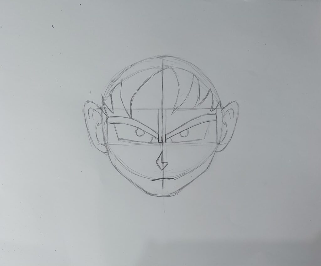desenho de anime fácil, como desenhar metade do rosto Eren Jaeger
